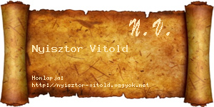 Nyisztor Vitold névjegykártya